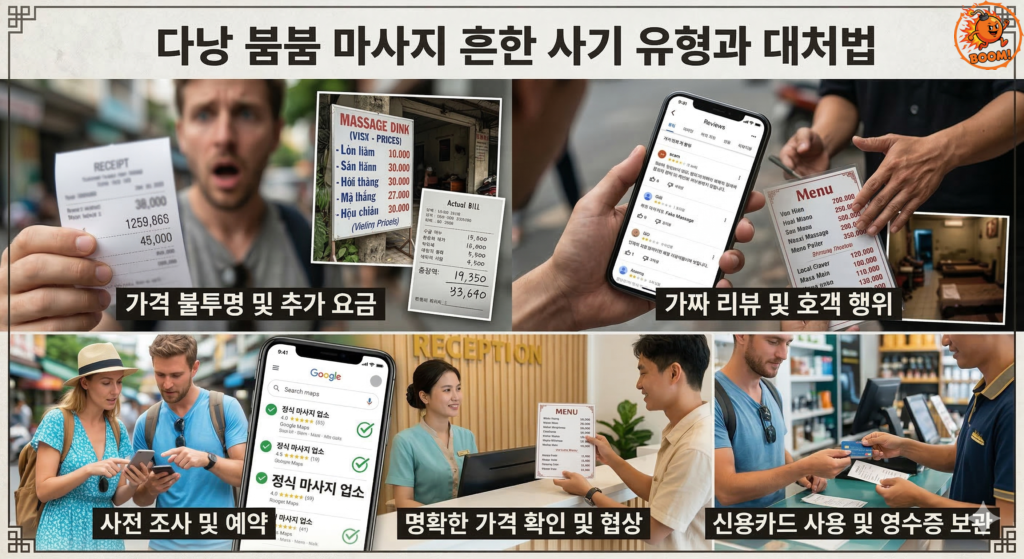 다낭 붐붐 마사지 흔한 사기 유형과 대처법